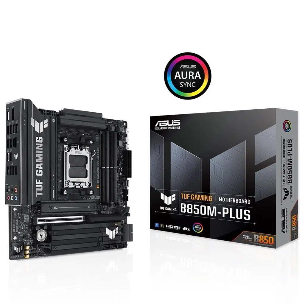 ASUS TUF GAMING B850M-PLUS AMD B850 AM5 DDR5 8000 DP HDMI 3x M2 USB3.2 GEN 2x2 AURA RGB 2.5GBIT LAN mATX 14+2+1 GÜÇ AŞAMALARI 1xGEN5 M.2 READY FOR