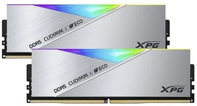 XPG 48GB 2x24 Lancer Silver RGB 8800hz CL42 DDR5 Expo CU-DIMM AX5CU8800C4224G-DCLACRSG