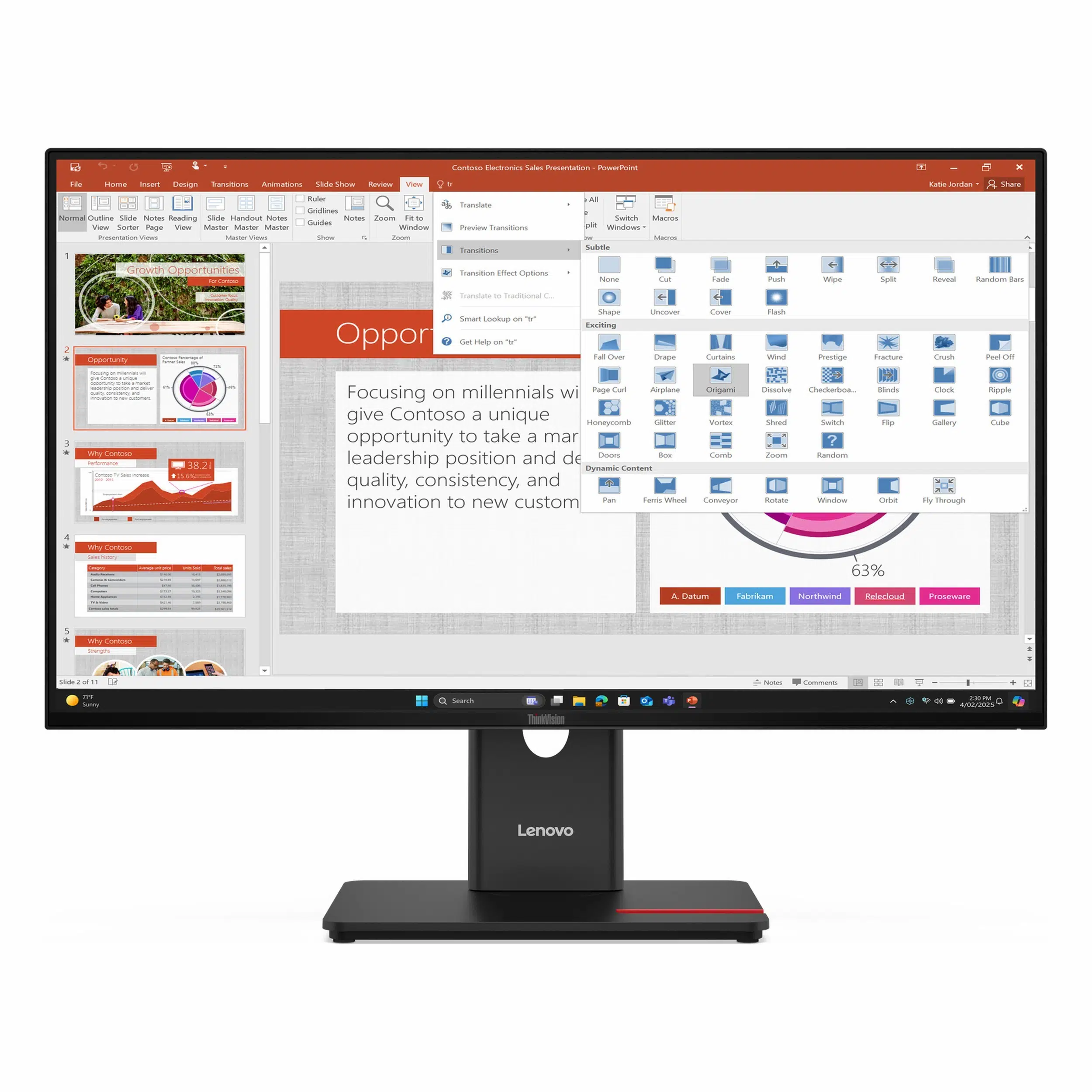 Lenovo ThinkVision T27-40 64A5MAT6TK 27 120Hz 4ms IPS FHD