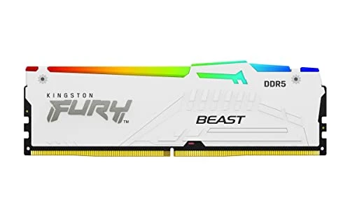 Kingston FURY Beast Beyaz RGB 32GB 2x16GB 6000MT/s DDR5 CL36 AMD EXPO Intel XMP KF560C36BWE2AK2-32