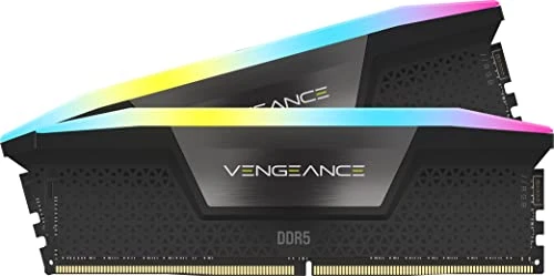 Corsair Vengeance RGB 32GB 2x16GB DDR5 6000MHz CL36 Intel XMP iCUE Black CMH32GX5M2E6000C36