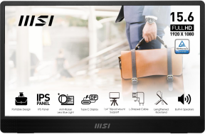 MSI Pro MP161 E2 15.6 60Hz 4ms IPS FHD