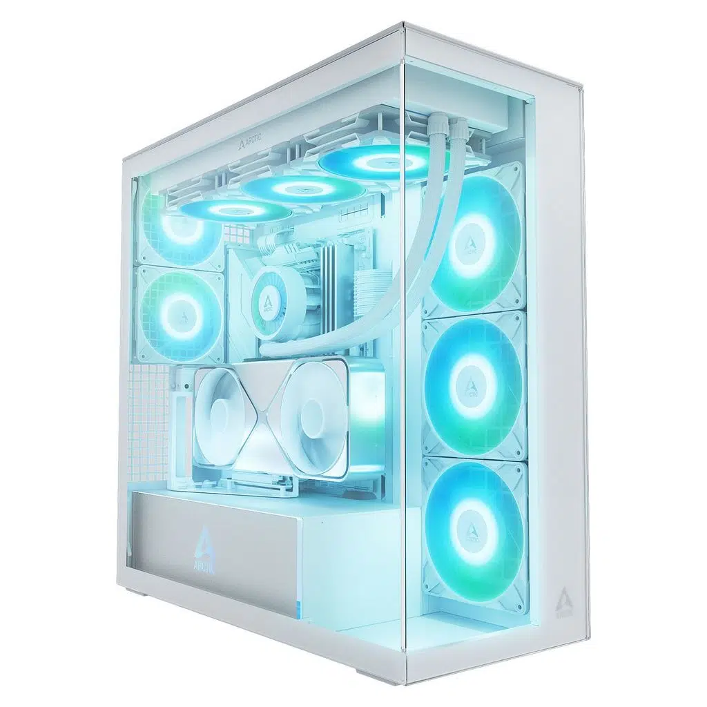 ARCTIC Xtender Vert.GPU White Tinted Glass ACPCC00017A RGB Mirror Beyaz